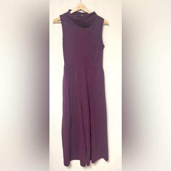 Pact Organic Cotton Gianna Wide-Leg Jumpsuit with Elegant Silhouette Burgundy - Picture 7 of 10